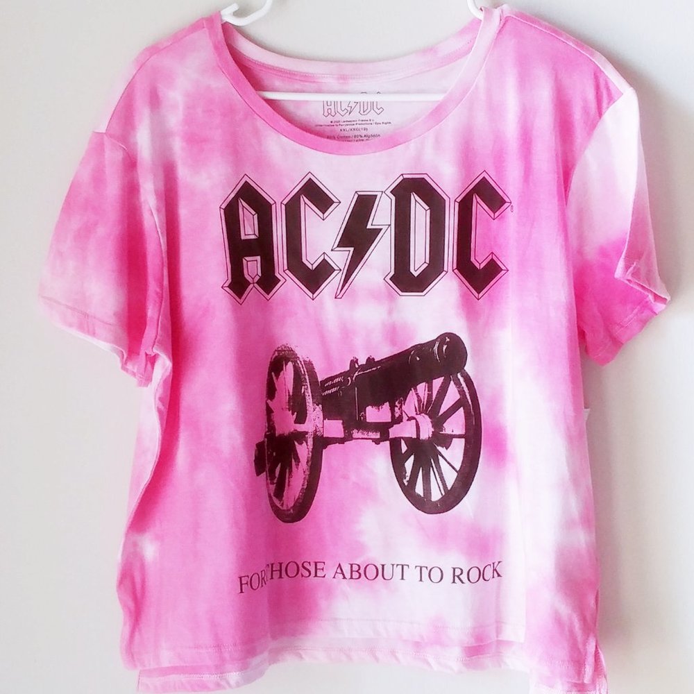 ACDC Ladies Rock N Roll Tie-Dye T-Shirt